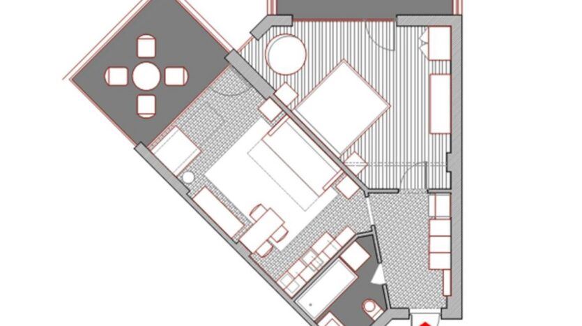 One-bedroom apartment on the first line in Elenite with sea panorama and excellent investment potential