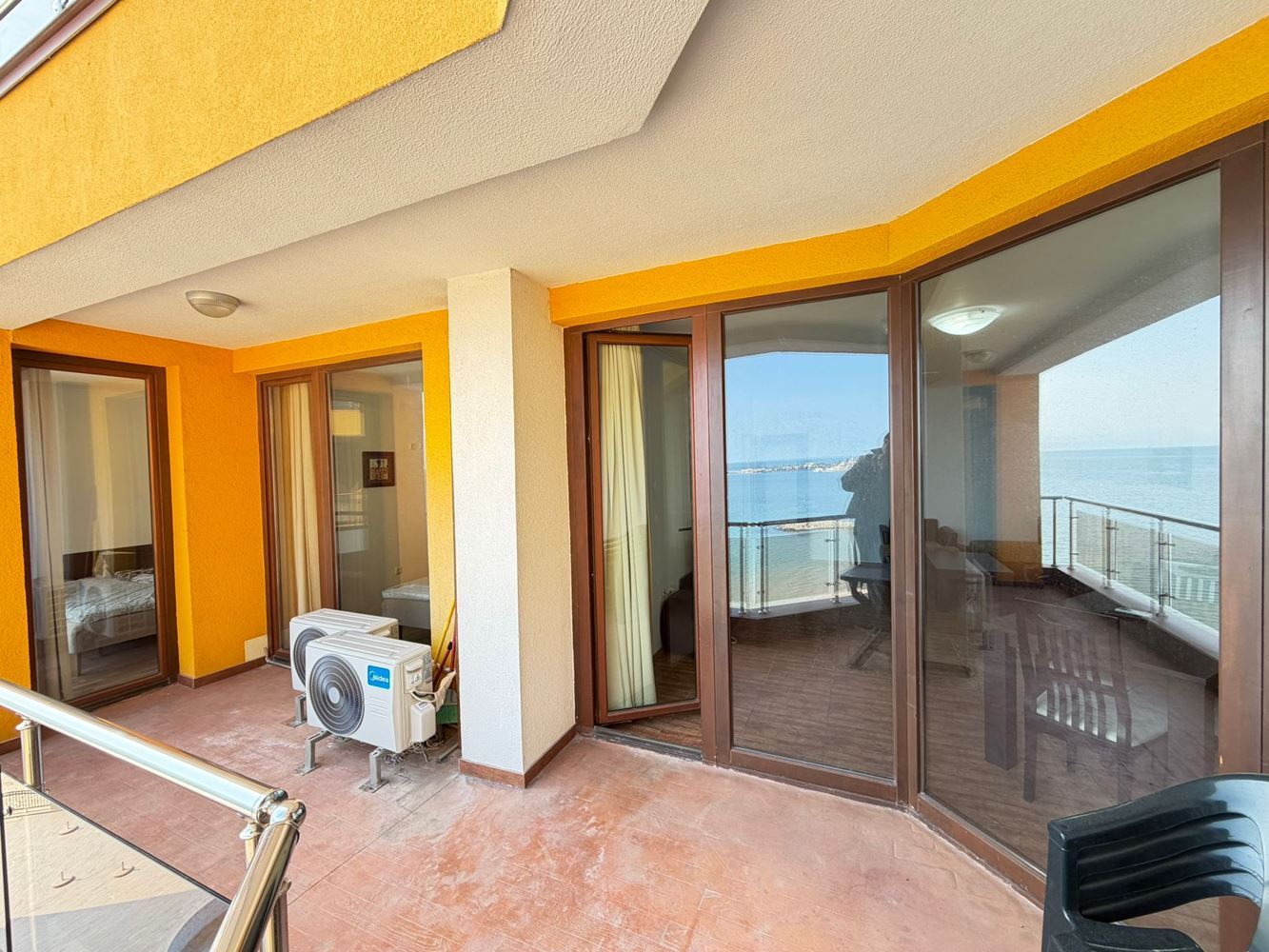 Three-room Apartment with Direct Sea Views on the First Line in Nessebar