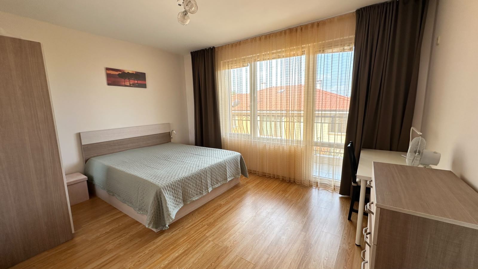 Bright two-bedroom apartment in a quiet area of Nessebar with a low maintenance fee