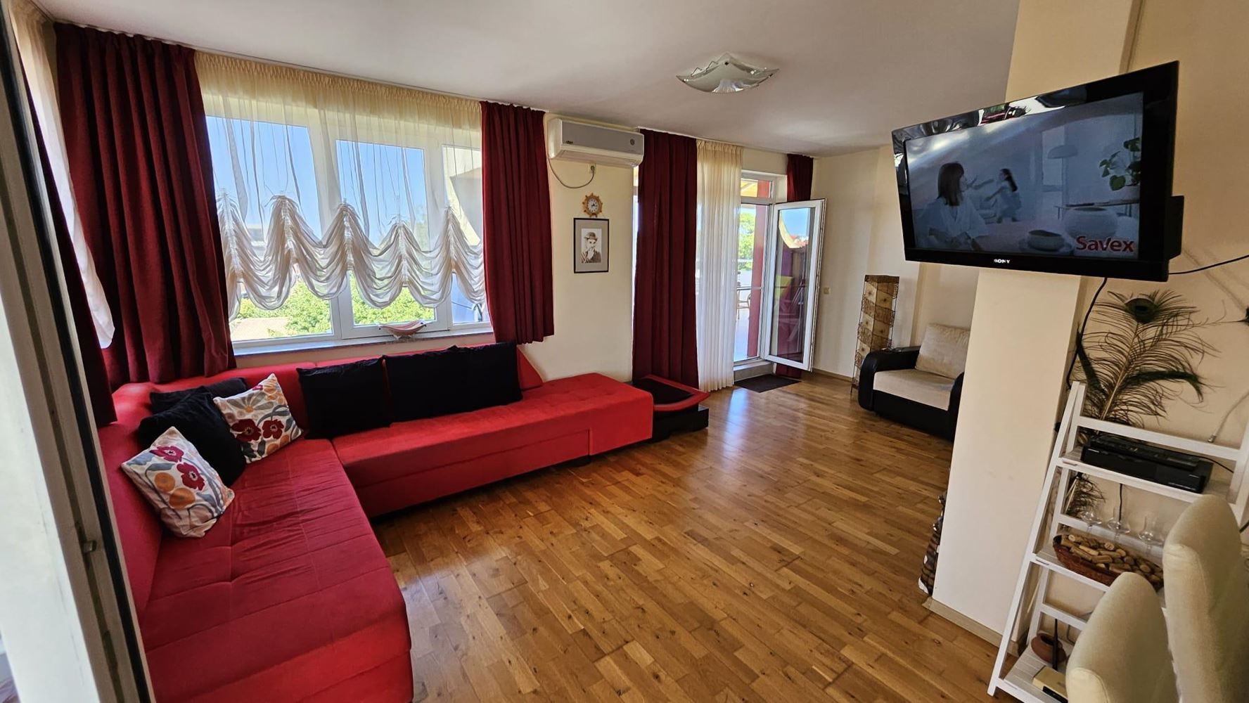 Two-Bedroom Apartment on the First Sea Line in Kiten with Panoramic Sea View and Impressive Terraces