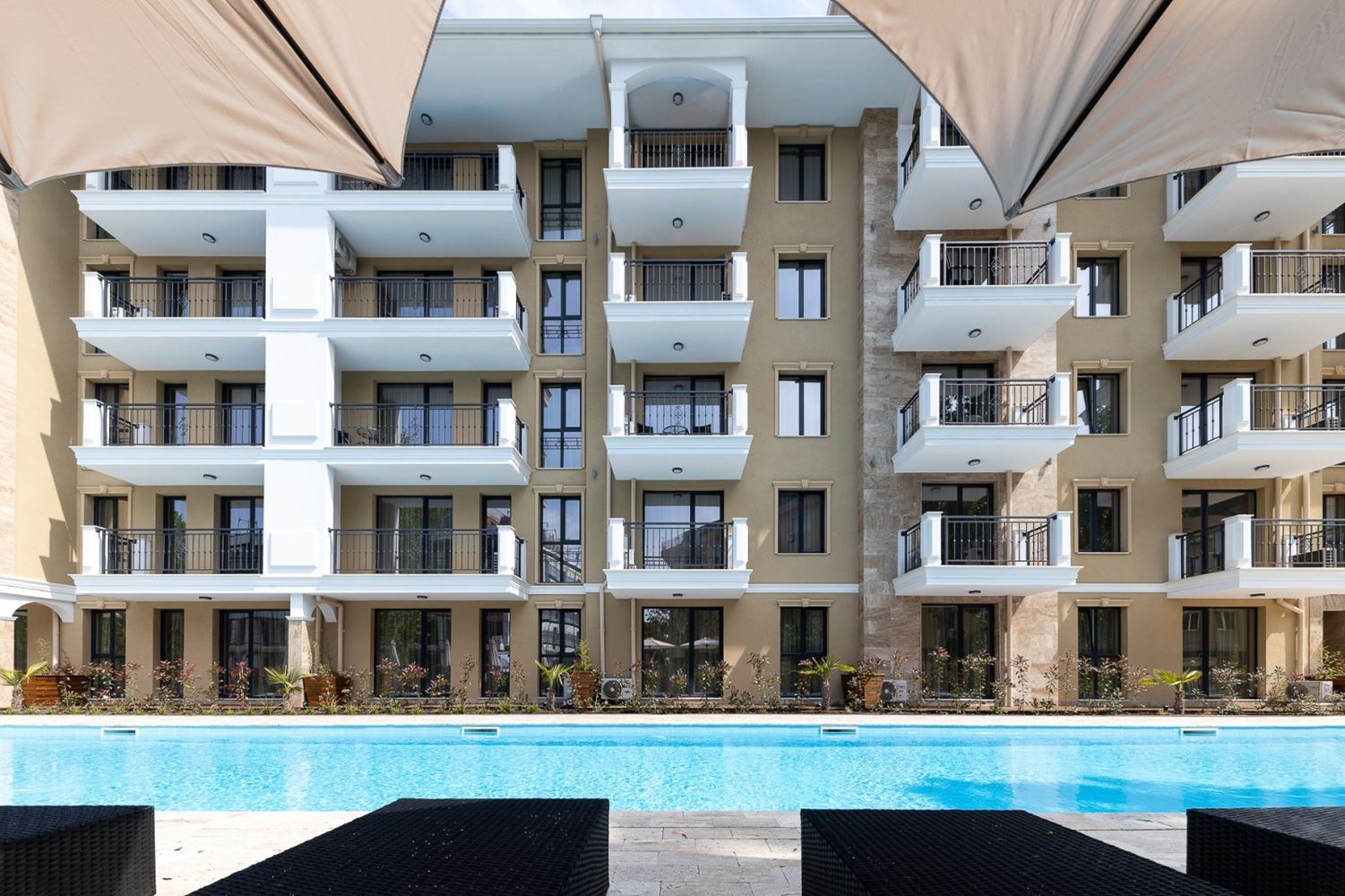 Luxury one-bedroom apartment 5 minutes from the beach in the central part of Sunny Beach