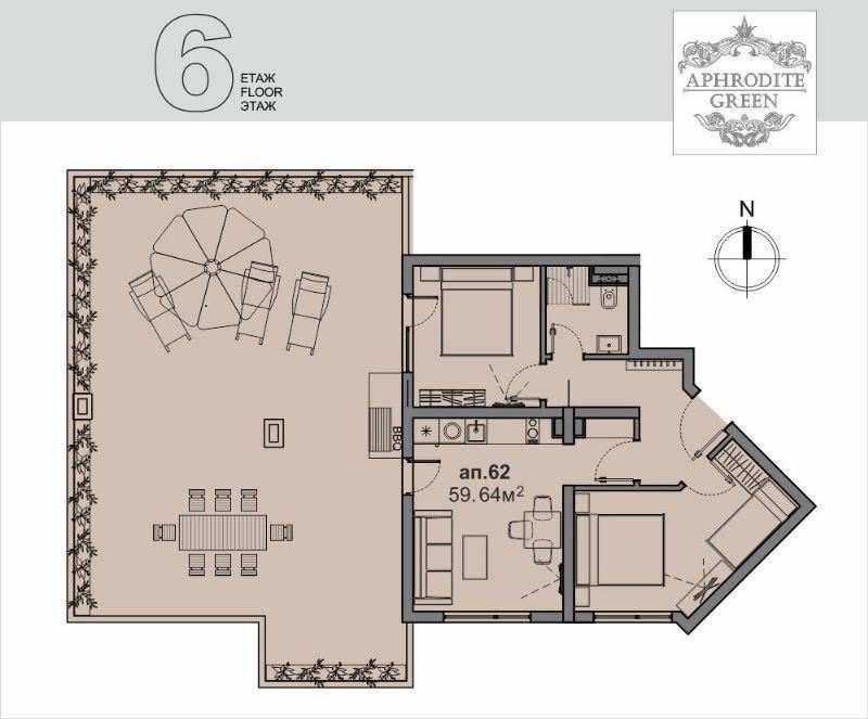 Penthouse with an impressive terrace and panoramic view – style and space on the top floor