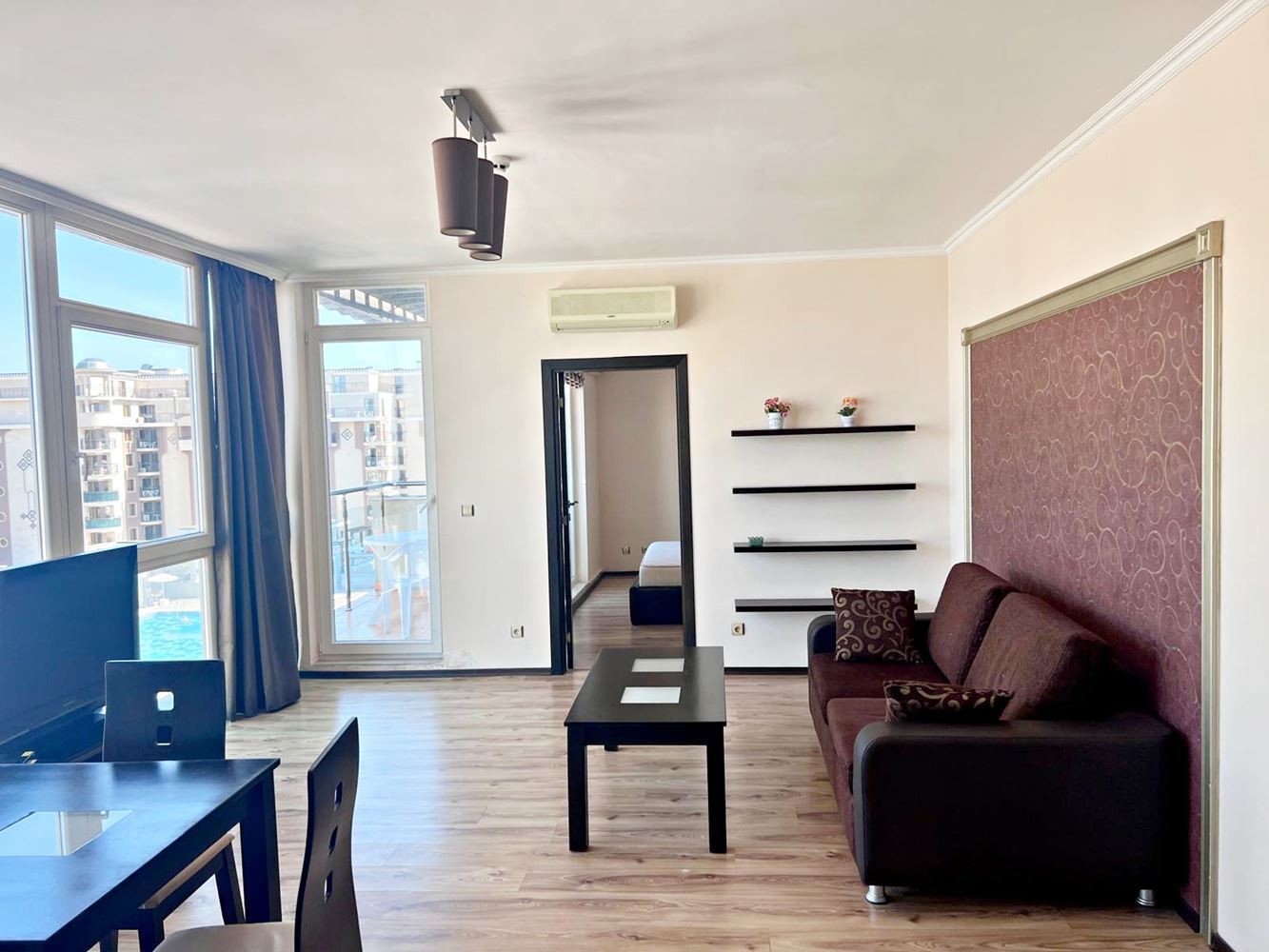 One-Bedroom Apartment with Panoramic Sea View on the First Line – Spacious Apartment in Sunny Beach