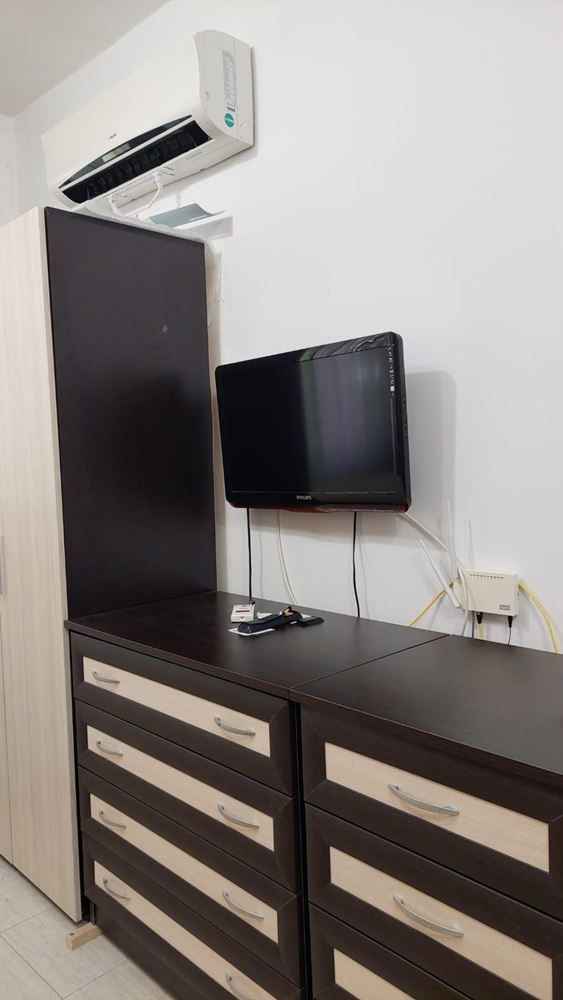 Furnished studio in the Old Town of Pomorie – 100 m from the sea, with a large glazed balcony and excellent location