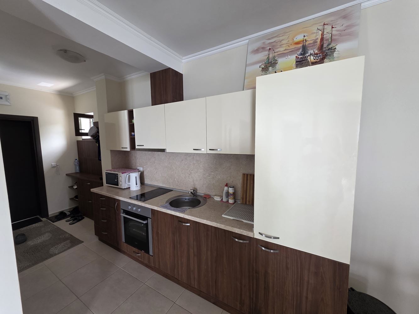 One-bedroom apartment on the first line with a frontal sea view in Nessebar