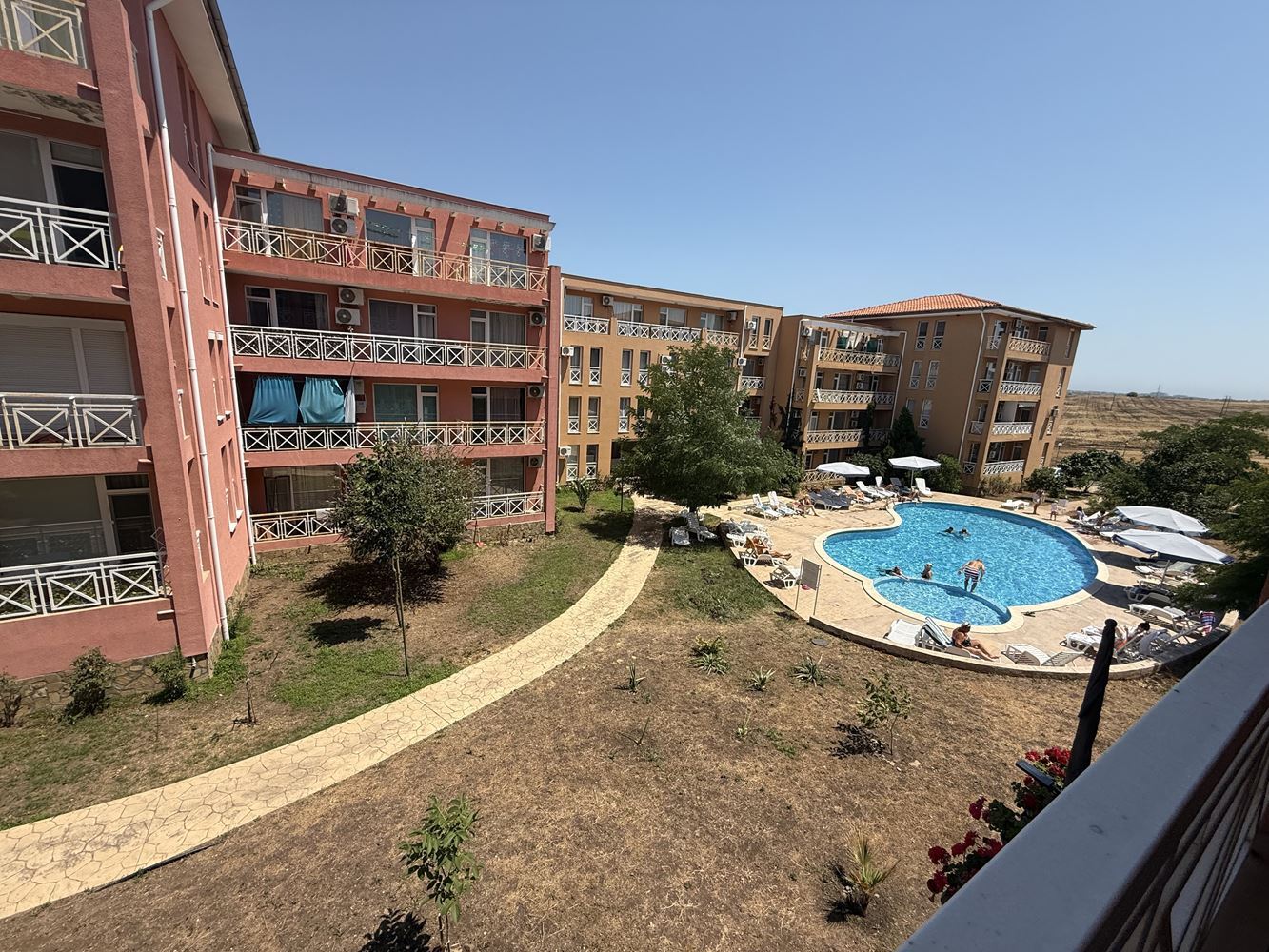 Furnished One-Bedroom Apartment with Pool View in Sunny Beach