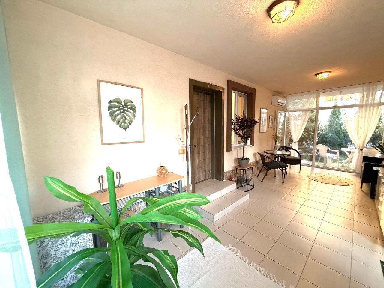 Spacious Two-Bedroom Apartment with Private Garden Just 100 Metres from the Beach in Nessebar