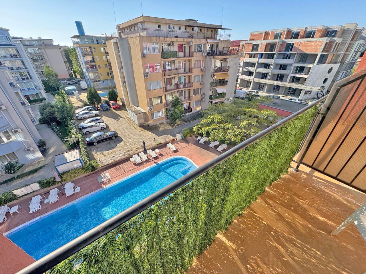 Stylish Studio with a Pleasant Pool View in Sunny Beach