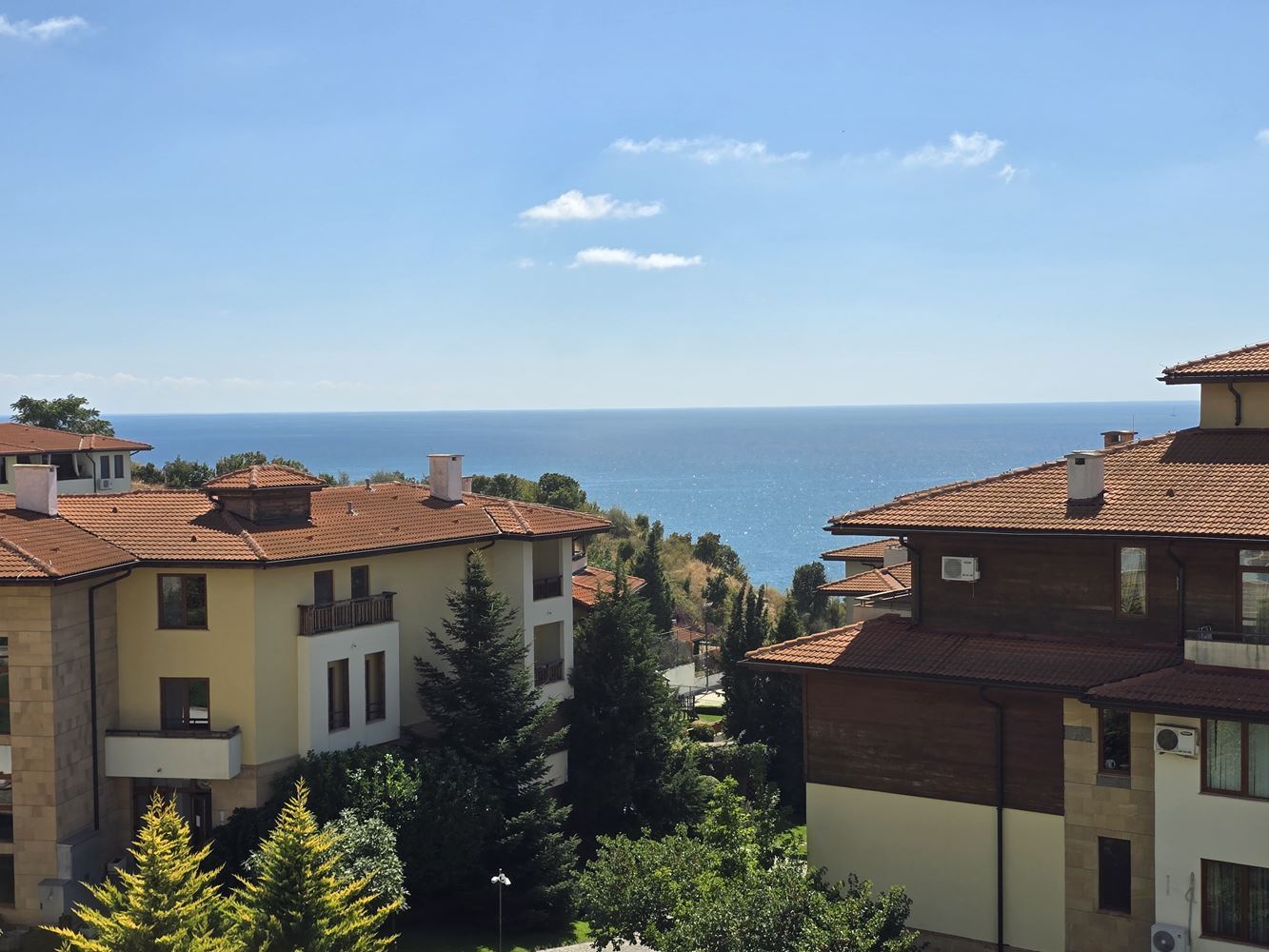 Panoramic Sea View on the First Line – Furnished One-Bedroom Apartment in Sveti Vlas