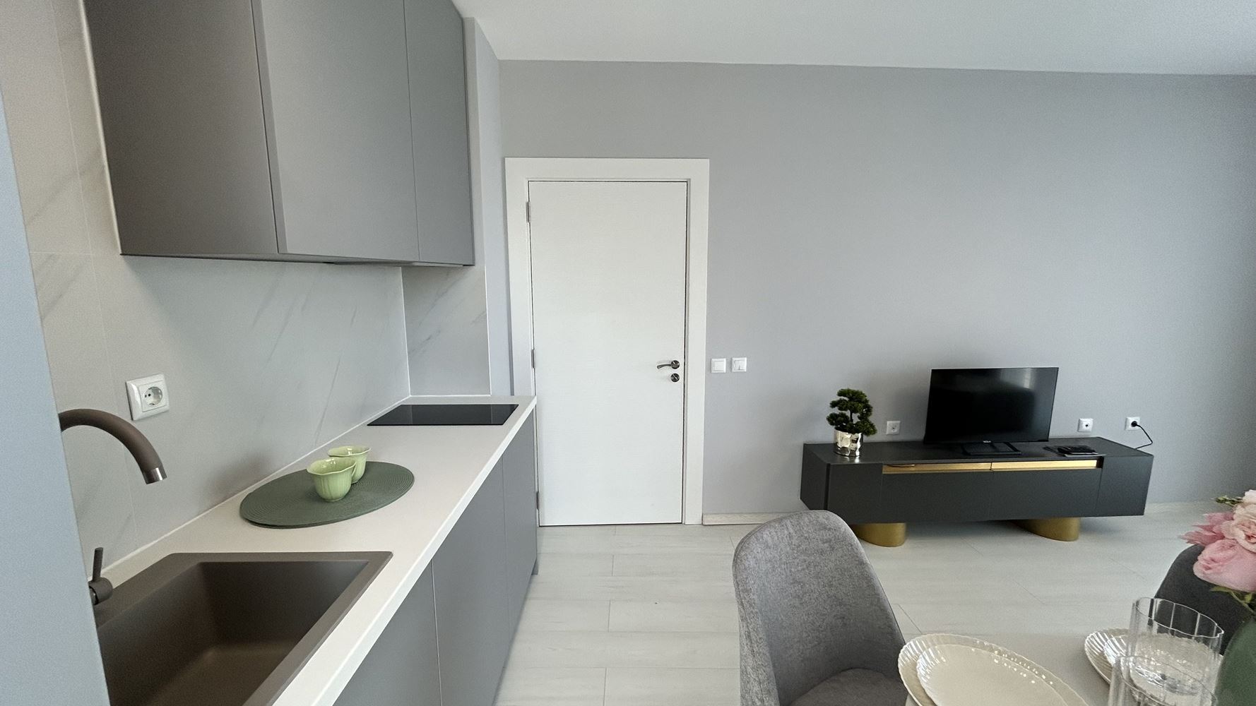 Elegant Apartment with Two Bedrooms and Panoramic Sea View on the First Sea Line in Sunny Beach
