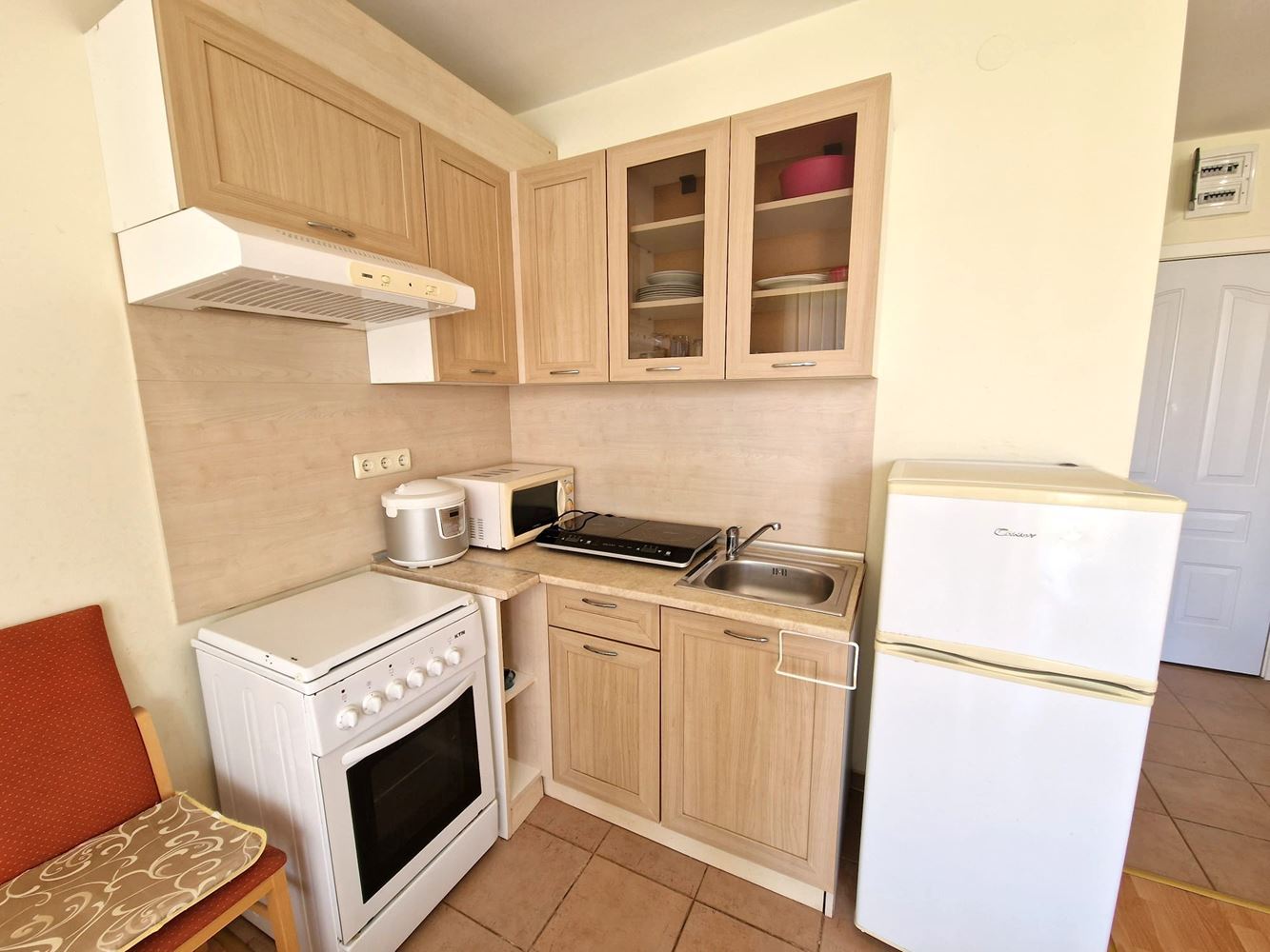 Furnished Studio with Pool View in an Excellent Complex Near the Aquapark in Sunny Beach