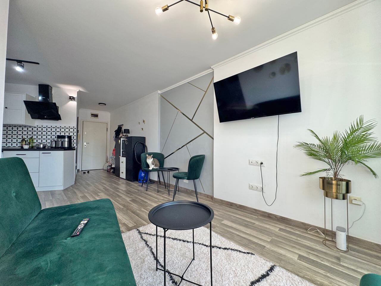 Apartment with modern furnishings and a large terrace 200 m from the beach in Sunny Beach
