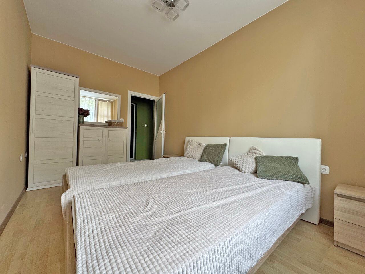 Spacious two-bedroom apartment with pool view in Sunny Beach