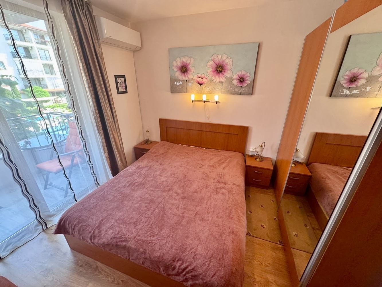 Comfortable One-Bedroom Apartment with a Spacious Terrace and Pool View in a Luxury Complex in Nessebar