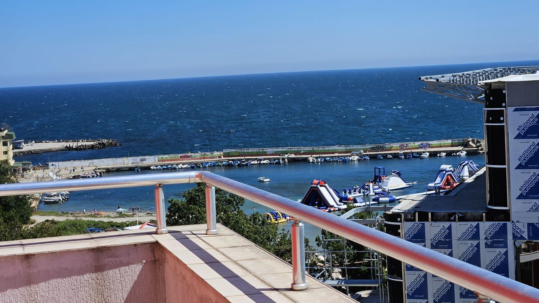 Two-Bedroom Apartment on the First Sea Line in Kiten with Panoramic Sea View and Impressive Terraces