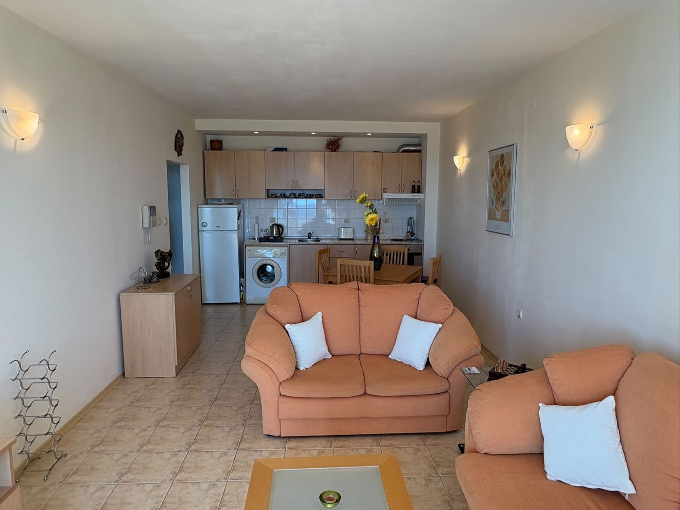 First Line in Sveti Vlas – Spacious One-Bedroom Apartment with Sea View