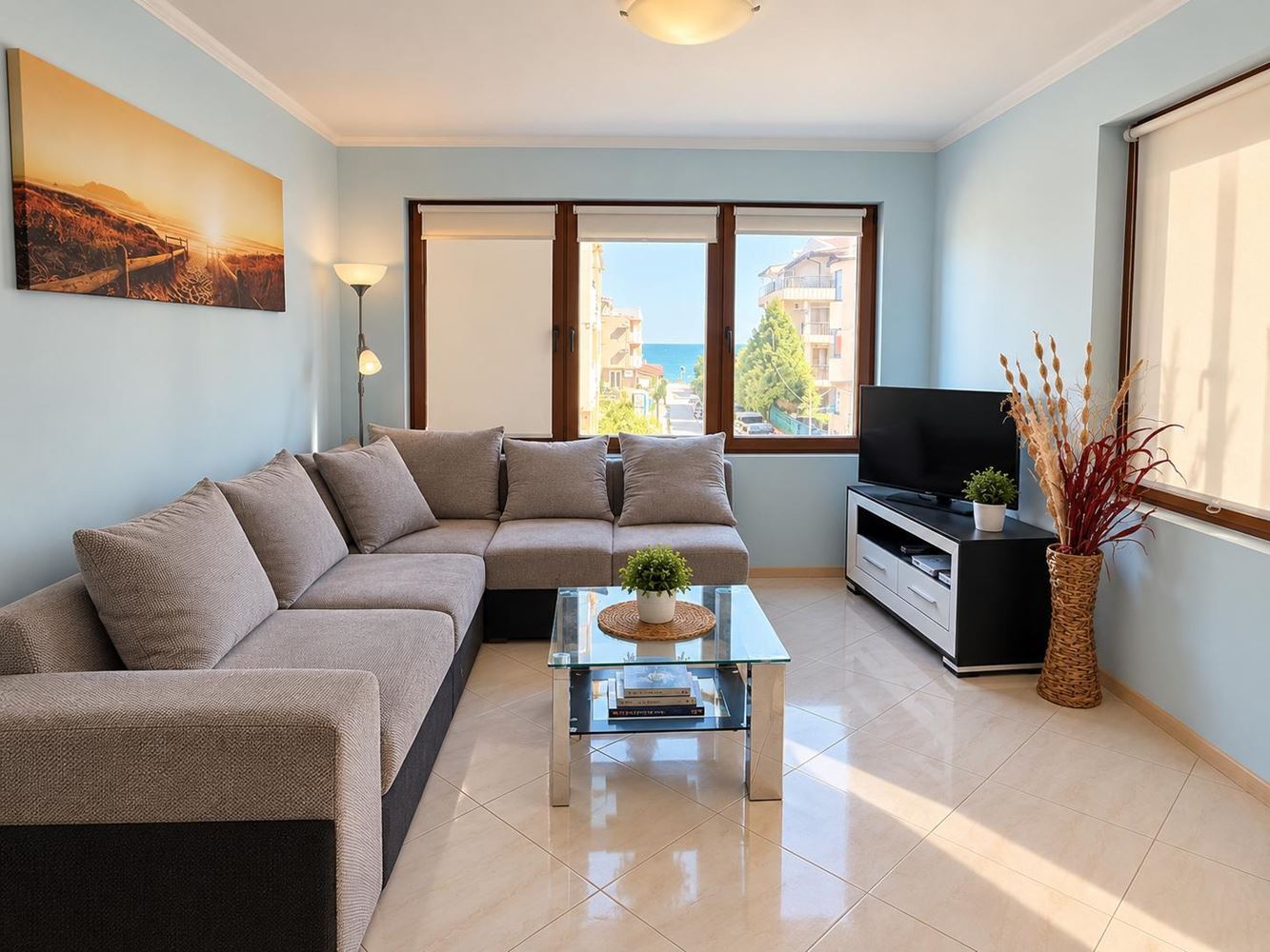 Spacious Three-Bedroom Apartment 100 m from the Sea in Ravda – No Maintenance Fee