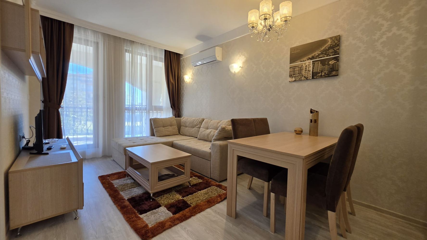 Two-room apartment in Sunny Beach in an impressive complex with a peaceful resort atmosphere