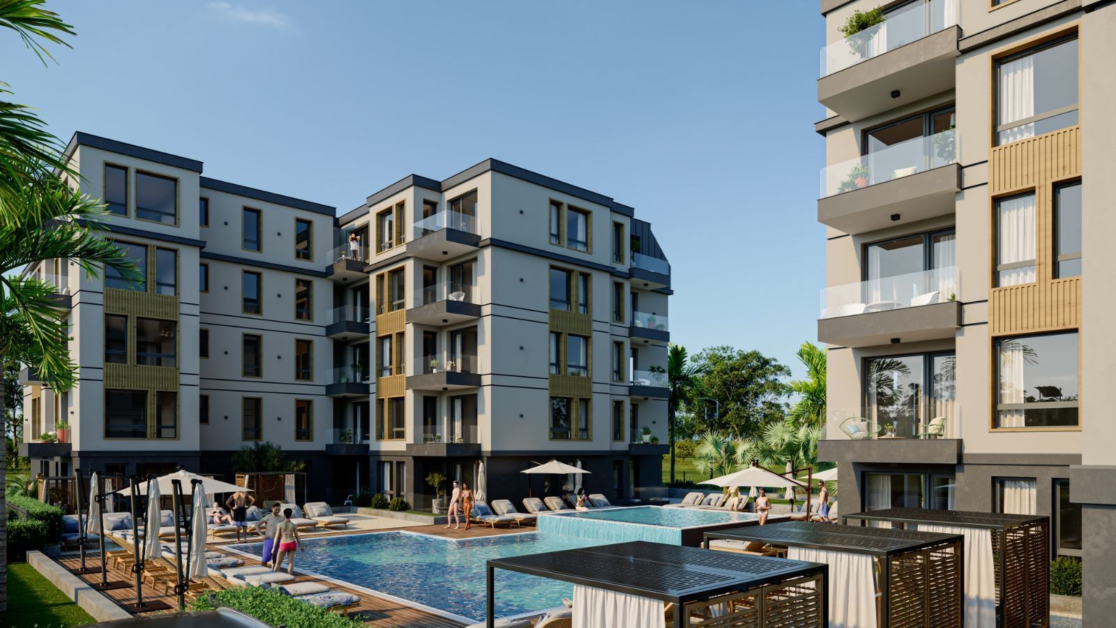 Spacious and bright studio apartment in a new complex – 500 meters from the sea