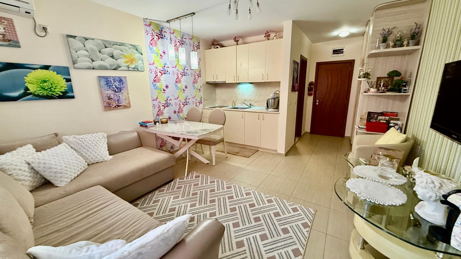 Three-Room Apartment on the First Sea Line in Nessebar – Spaciousness, Two Bedrooms and the Sea in Front of the Complex
